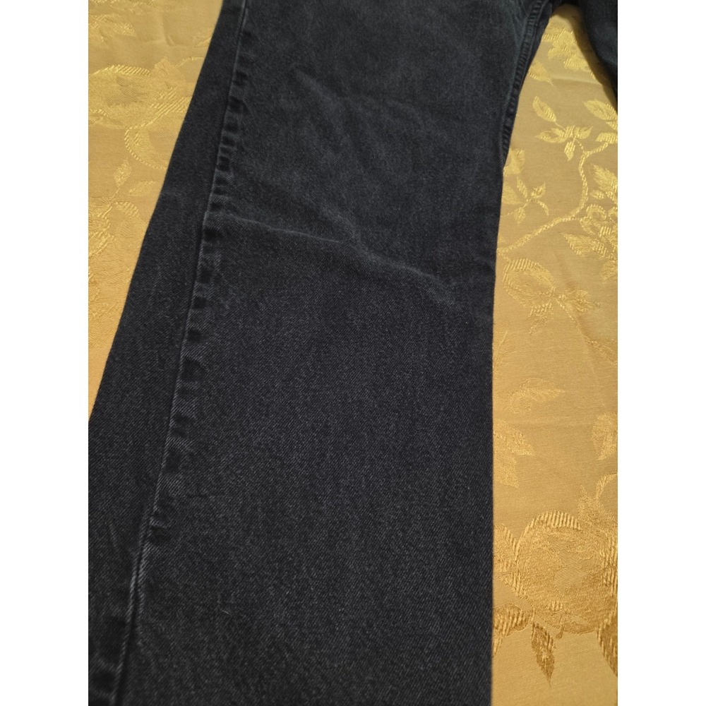 Wrangler Authentic Jeans Mens‎ 36x30 Black Straight Leg Faded Denim Pants - Picture 5 of 10